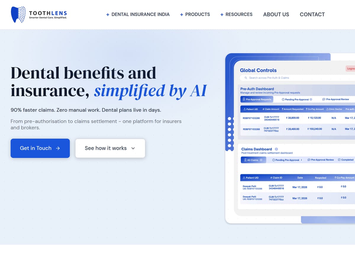 Toothlens website